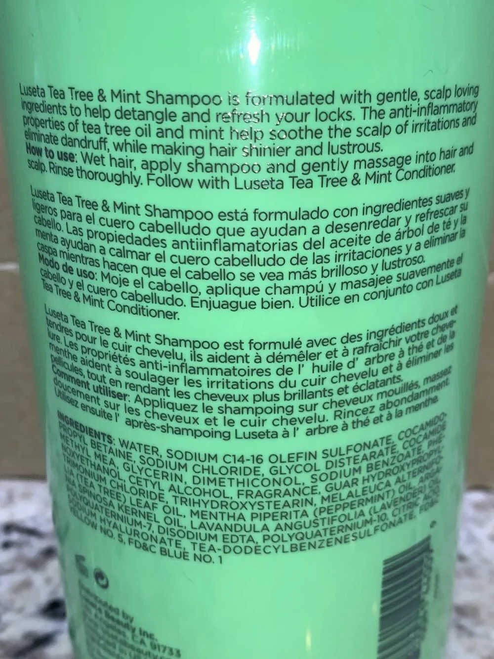 Luseta Tea Tree & Mint Shampoo 33.8 oz - NEW w/ pump
